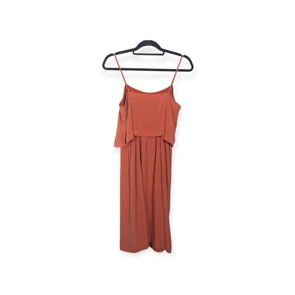 Madewell Orange Silk Camisole Dress SZ 4 Boho Retro 70s - Picture 2 of 7